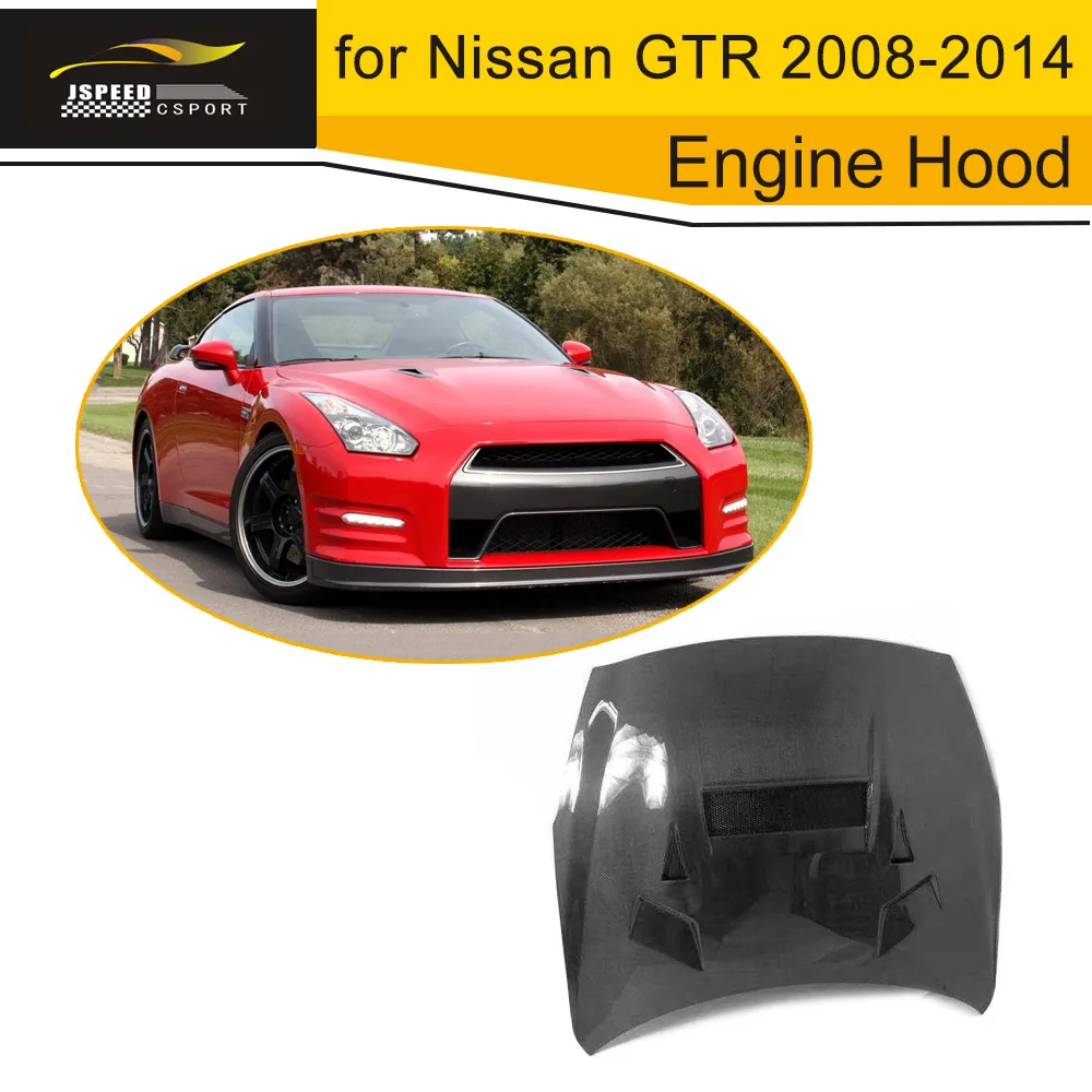 

Carbon fiber engine hood bonnet hoods for Nissan GTR 2008 - 2014 Car Styling