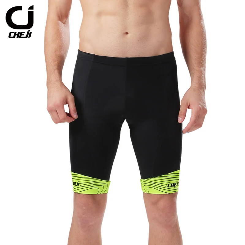 Culotte Ciclismo Hombre Cheji велосипедные шорты с нагрудником для мужчин дорожный велосипед Coolmax мягкий Mtb высокие эластичные колготки дышащая одежда - Цвет: Green shorts