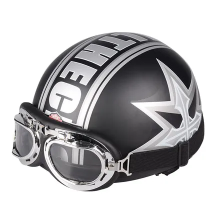 Горячая Распродажа мотоциклетный скутер полушлем с открытым лицом козырьком УФ