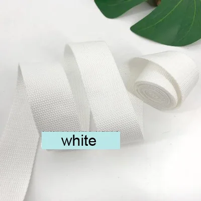 white 50 мм(") холщовая тесьма 5 метров длина Тяжелая холщовая тесьма ремень Belting сумка лента для DIY сумка для багажа красочные - Цвет: white
