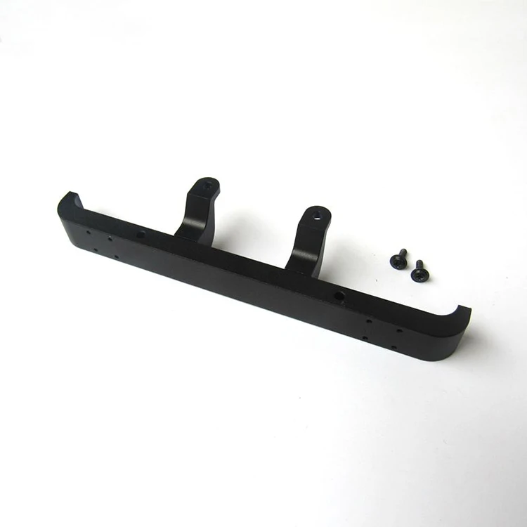 Black no hooks Обновленные детали для MN 1:12 D90 D91 Радиоуправляемый автомобиль металлический передний бампер с 2 крючками металлическая защитная доска защитная пластина передний бампер запчасти - Цвет: Black no hooks