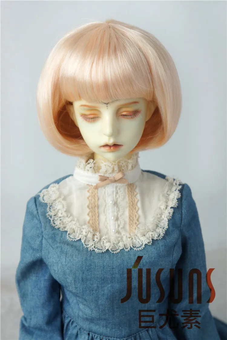 9-10inch BlendOrange JD478 Размер 9-10 дюймов для моды BJD парик-Боб с полным взрыва кукла парик милая кукла волосы высокого качества модные куклы парики - Цвет: 9-10inch BlendOrange