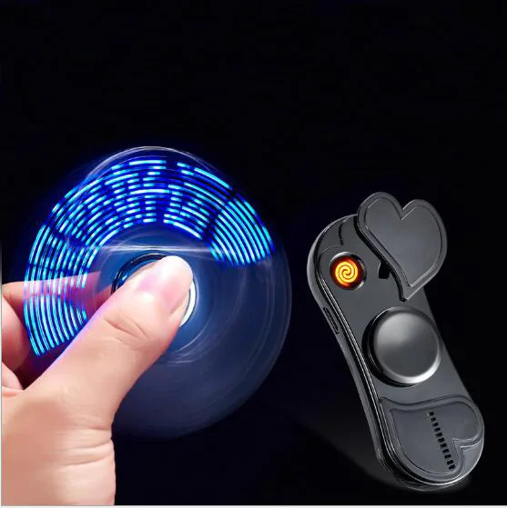 Новые USB перезаряжаемые зажигалки любовь моделирование гироскопические