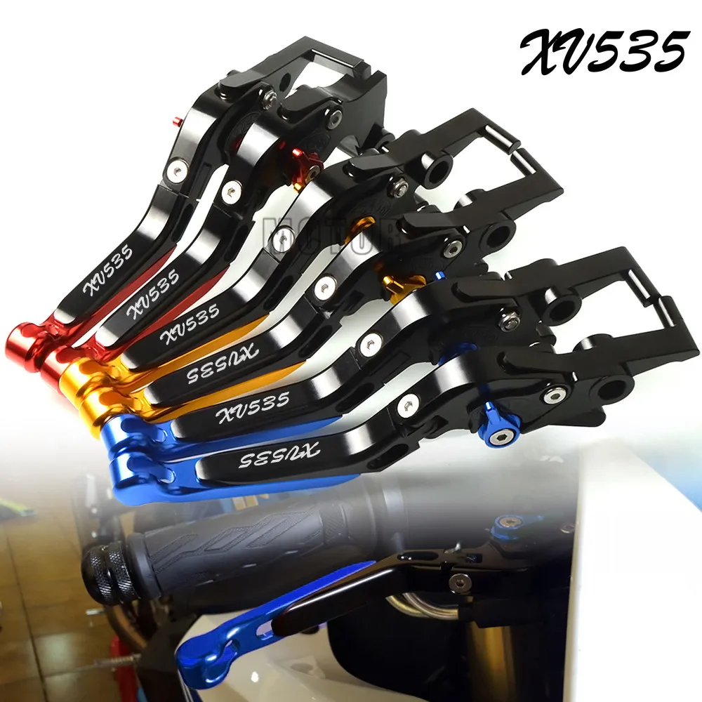 

Складной двигатель для Yamaha XV535 Virago 1987-2000 XV 535 мотоциклетные алюминиевые рычаги тормозной муфты с ЧПУ Регулируемые Складные Выдвижные