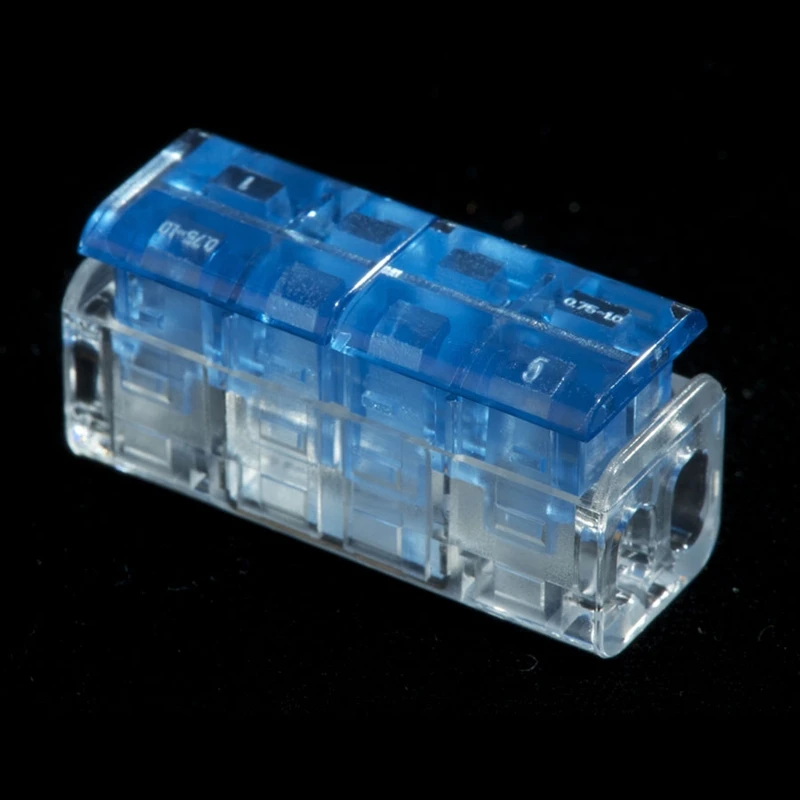 4pc/lot 2 to Wire Connector Direct Connection Free Peeling Fast Safe 0.75-1mm2-0.75-1mm2 + Mail | Инструменты
