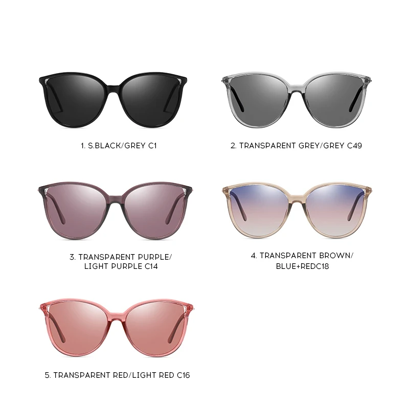 Ruosyling UV 400 Cat Eye Sunglasses Women Polarized Dark Sunglasses for Women Shades Girls Pink Lens Cat Eye Eyewear Diamond