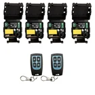 AC 220 V 1CH 1 канальный РЧ мини Беспроводной дистанционного Управление 4 * Приемник  2 * передатчик мощность интеллектуального дома системы 315433 МГц