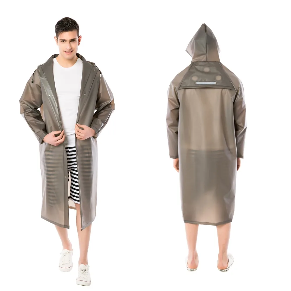 High quality Fashion soft Raincoats Reflective Strip Rain Coat With Breathable Mesh Outdoors Rainwear Hooded Woman And Man Unive | Дом и сад