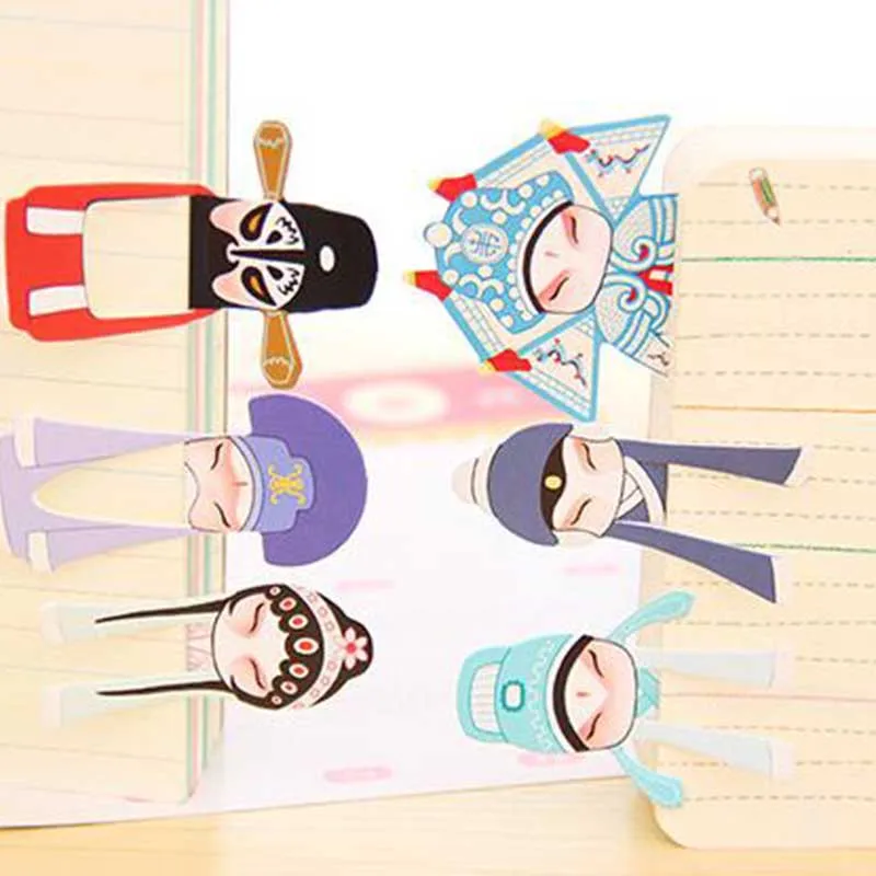 1 компл./лот китайский элемент бумажных закладок Пекинская опера маски для лица