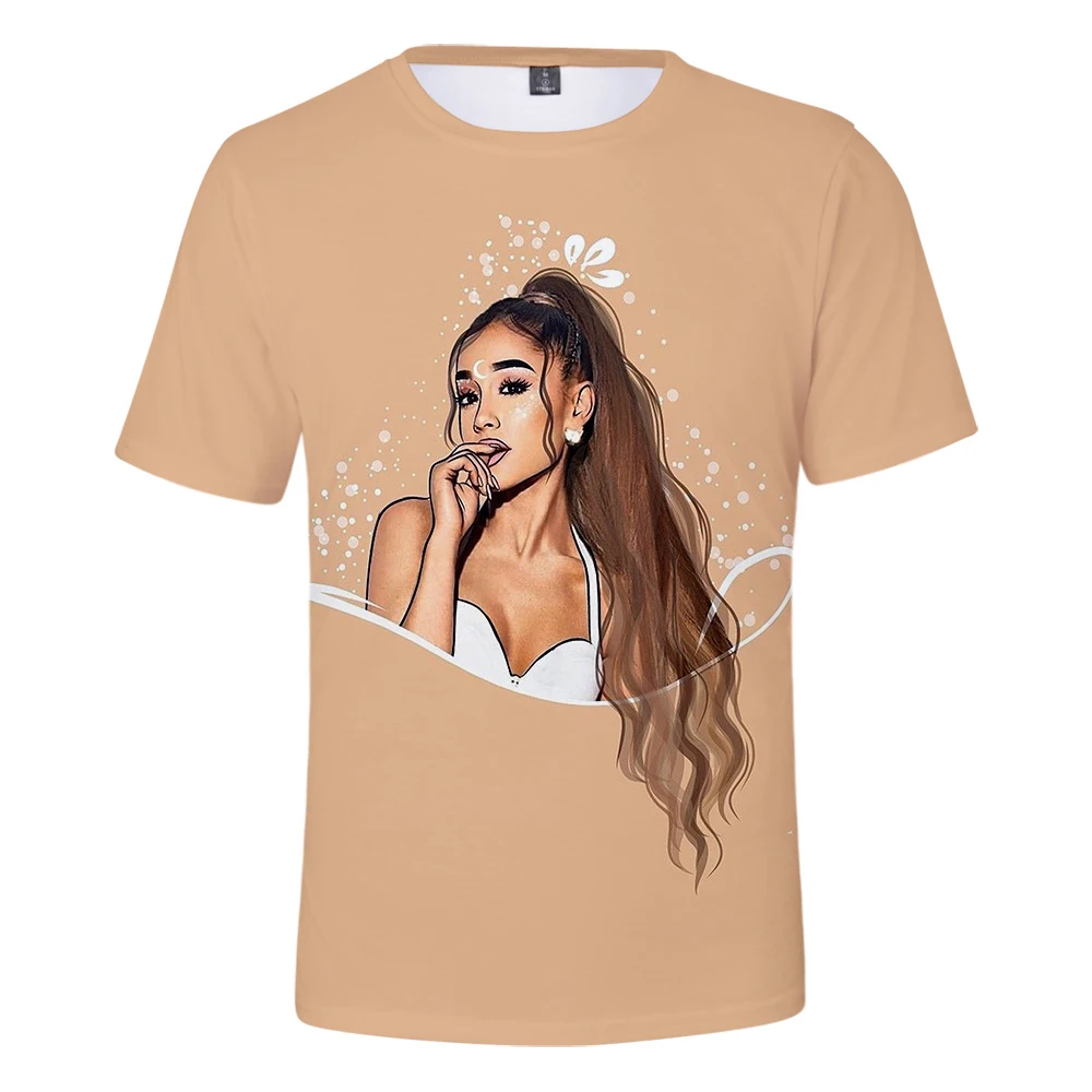 Женская футболка с круглым вырезом Ariana Grande свободная повседневная в стиле хип