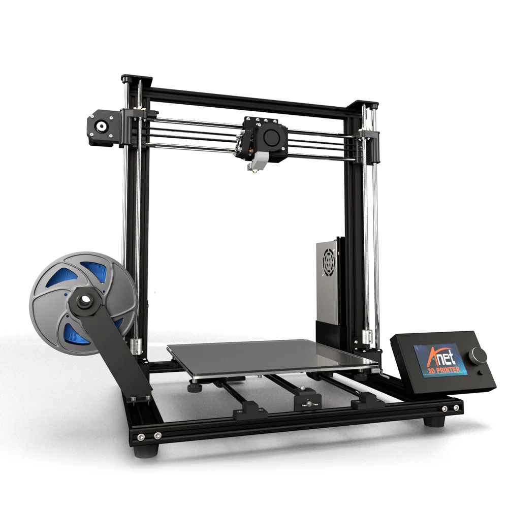 Anet A8 плюс Модернизированный Высокоточный DIY 3D-принтеры самостоятельной сборки 300*300*350 мм Большой принт Размеры Алюминий рама из сплава