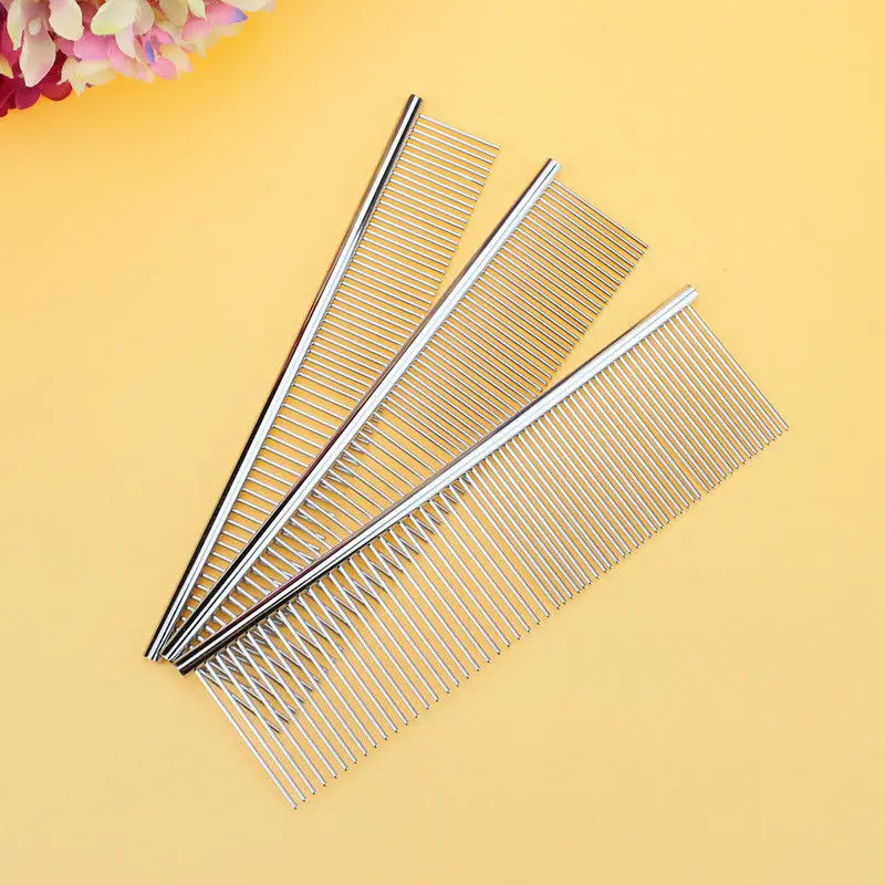 

Durable Stainless Steel Dog Grooming Comb Tools for Dogs Cats Pet Hair Brushes Antirust Dog Comb Brush High Quality Pet Products