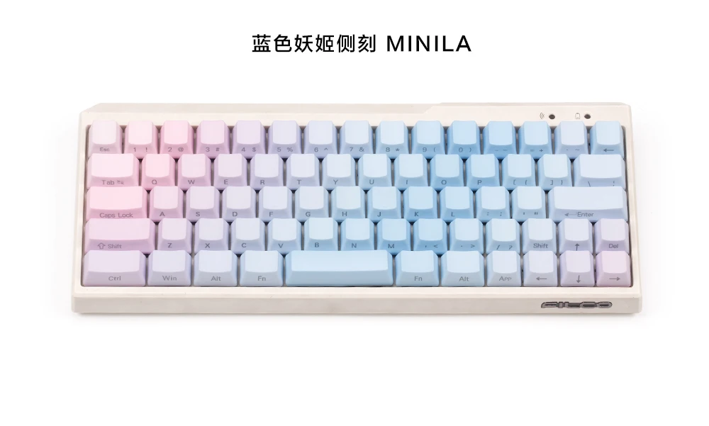 Черная PBT пустая белая серая механическая клавиатура filco minila воздушная Толстая PBT белая боковая печать keycap cherry mx OEM blac 3u sapcebar