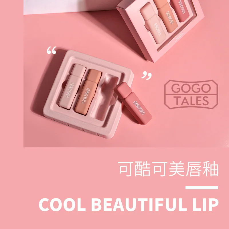 1 Набор Make-up GOGO TALES бархатная матовая губная помада блеск для губ стойкий увлажняющий водостойкий бальзам для губ Оранжевый Красный Блеск для губ