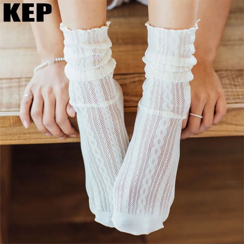 Модные сексуальные женские носки весна-лето 2019 однотонные с вырезами мягкие