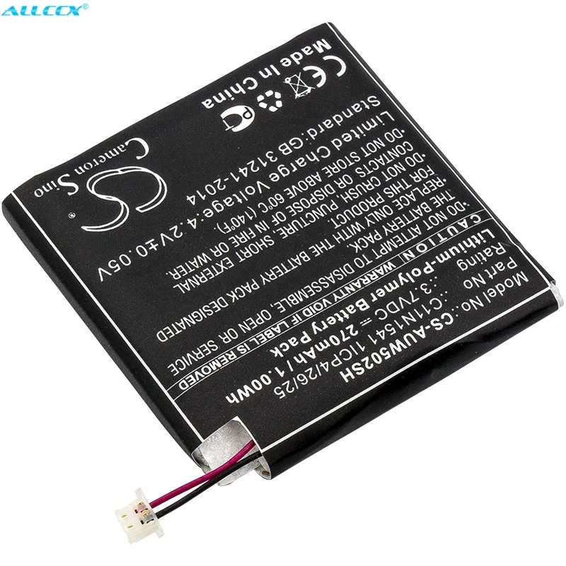 Аккумулятор Cameron Sino 270 мАч 0B200 01760100 C11N1541 1ICP4/26/25 для Asus W1502QF ZenWatch 2|Цифровые