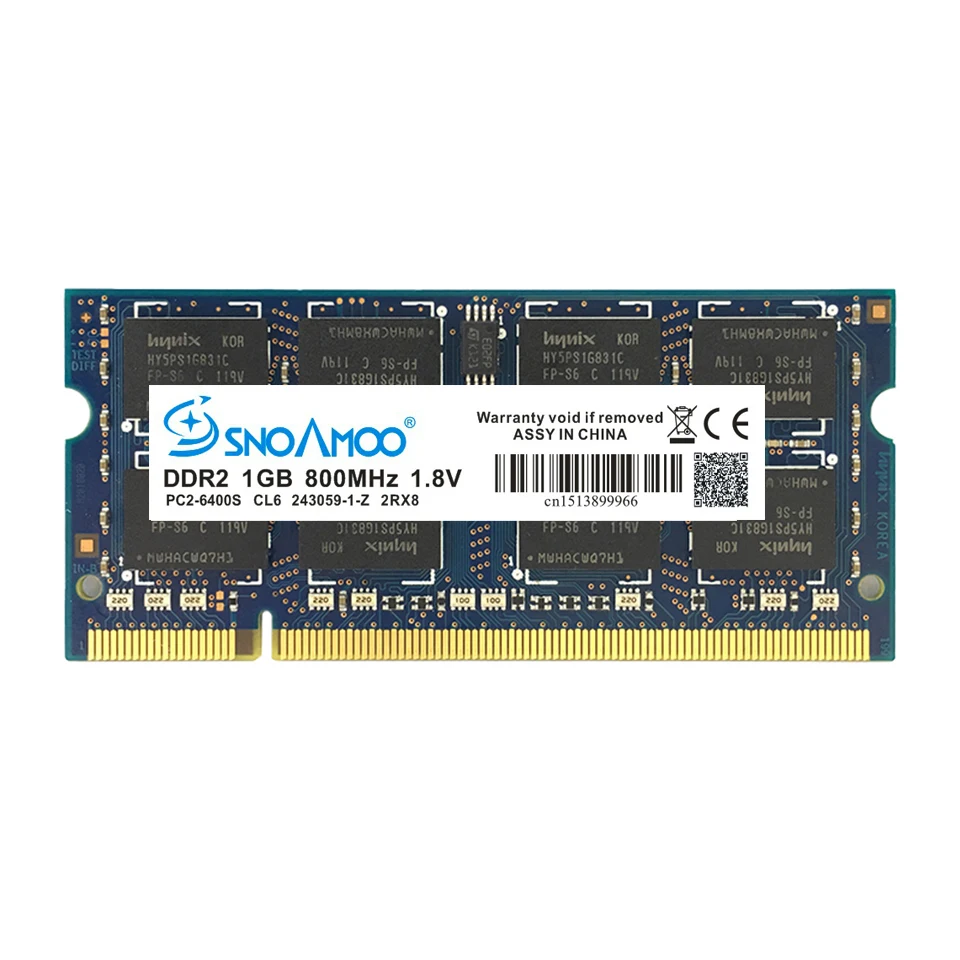 SNOAMOO ноутбук RAMs DDR2 2x2GB 667MHz PC2-5300S CL5 800MHz PC2-6400S CL6 S0 DIMM 1G память ноутбука пожизненная Гарантия