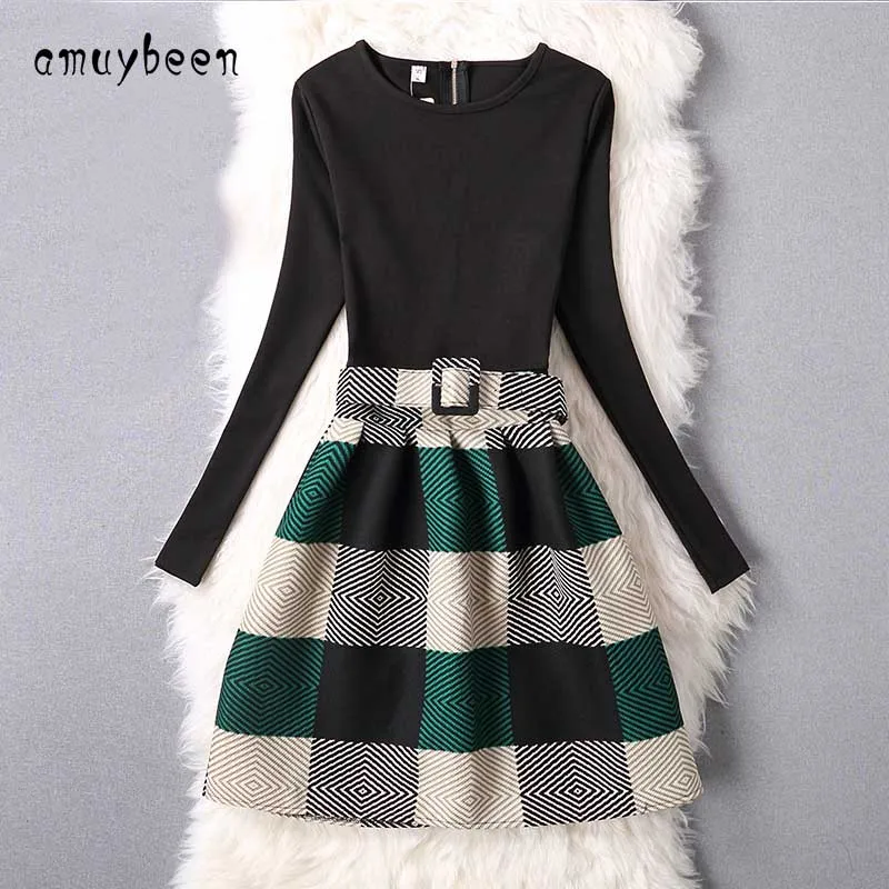 6 Party Girls Dress Amuybeen/ г. Новогоднее детское летнее рождественское повседневное однотонное праздничное платье принцессы для девочек; детская одежда; длинные платья в клетку для маленьких девочек - Цвет: 6 Party Girls Dress