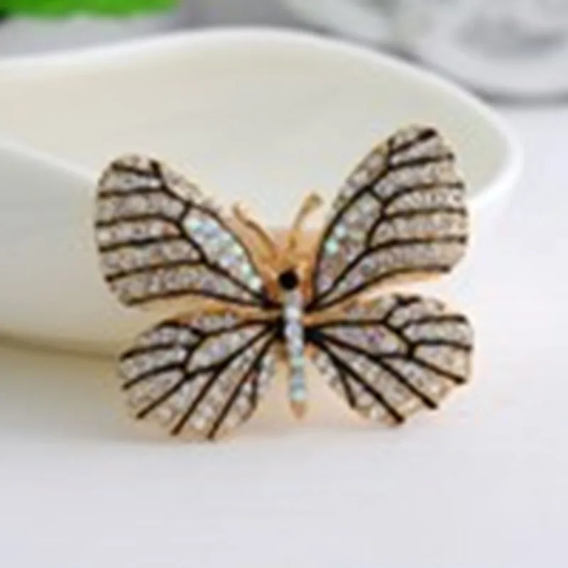 2021 новая Изысканная мода высокое качество имитация стразы большая брошь бабочка женская свадебная