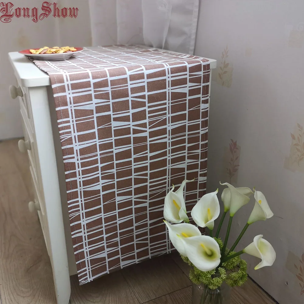 Новинка 2019 кофейная цветная скатерть с геометрическим узором свежий стиль