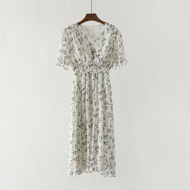 Шифоновое длинное женское платье с принтом пикантное вечернее праздничное Макси