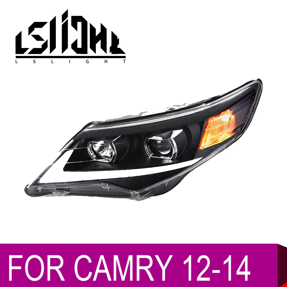 LSlight для TOYOTA CAMRY 2012 2013 2014 светодиодные фары в сборе лампы стоп Стоп сигнал поворота