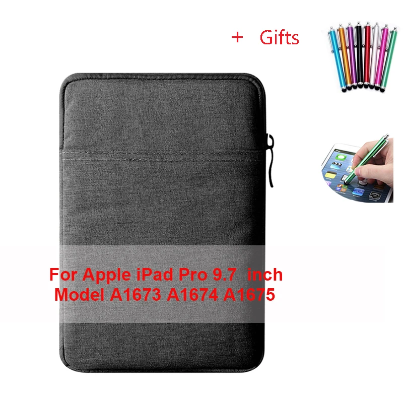 For iPad pro9.7 Чехол-сумка для планшета для i Pad Pro 10,5 A1701 A1709 для i Pad Pro 9,7 дюймов модель A1673 A1674 A1675 чехол из закаленного стекла+ бесплатно - Цвет: For iPad pro9.7