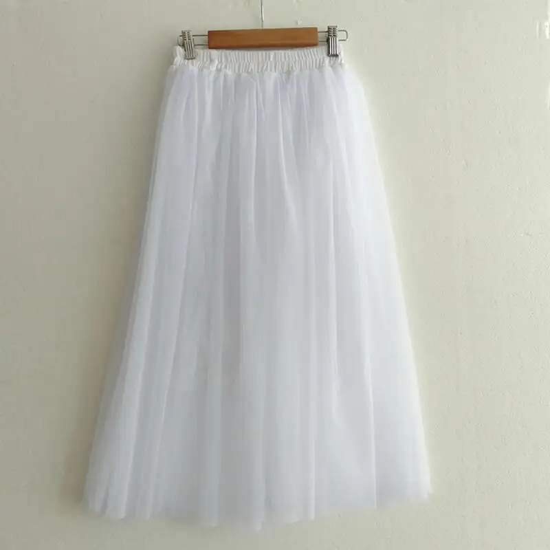 Msaiss Тюль Юбки для женщин Для Лето 2017 г. Повседневное Высокая талия длинная юбка