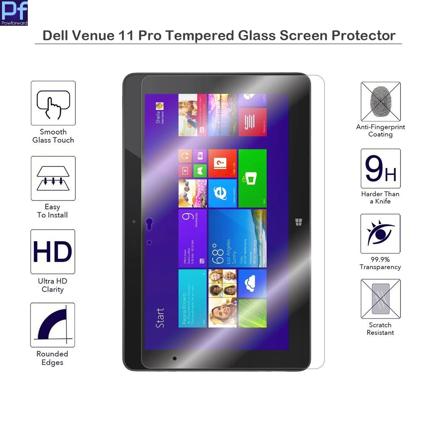 9H Закаленное стекло Защитная пленка для экрана для Dell Venue Pro 11 10," планшет Настоящее стекло 0,3 мм 2.5D 9H