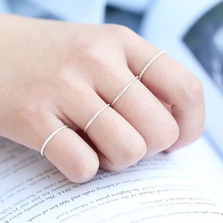 Needle простое кольцо из стерлингового серебра пробы, ювелирные изделия из серебра 925 пробы, винтажные Регулируемые кольца для женщин и девушек, подарок, кольцо свободного размера