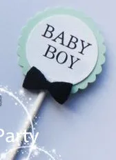 Лидер продаж золотые банты топпер для торта маленьких девочек и мальчиков