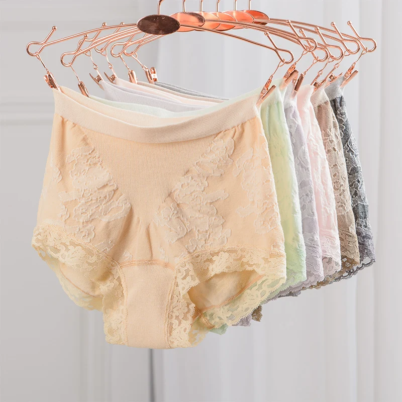 GUIYI женские сексуальные трусики хлопковые тонкие эластичные бесшовные кружевные