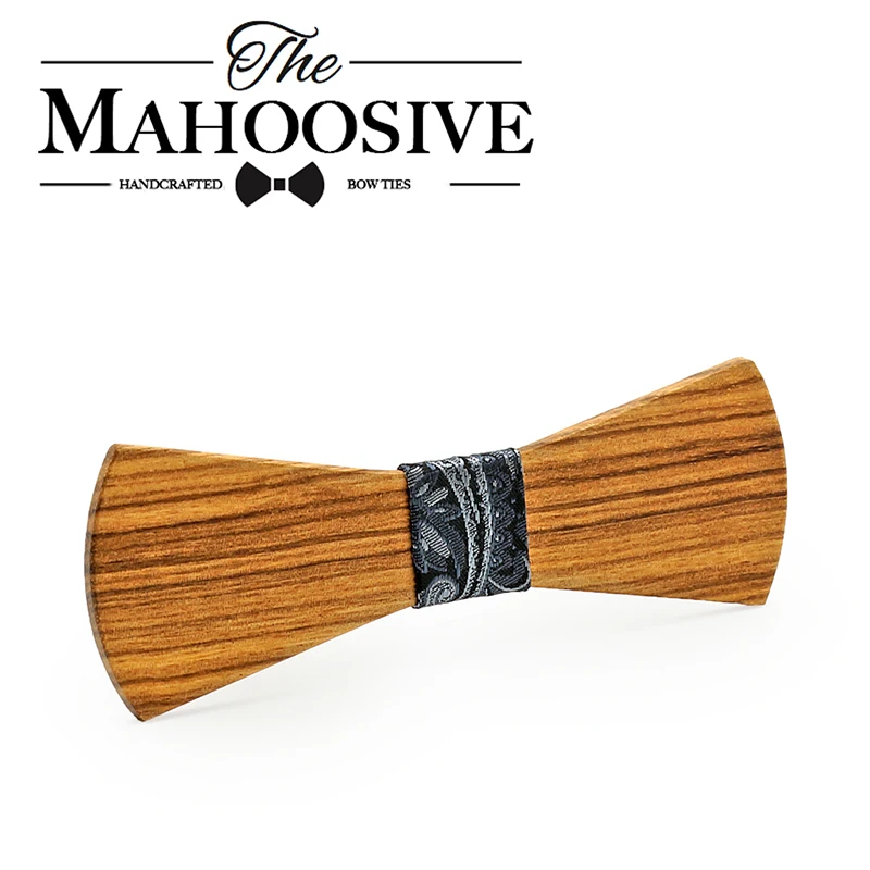 Mahoosive деревянные галстуки бабочки мужские пустотелые подарок для мужчин бабочка