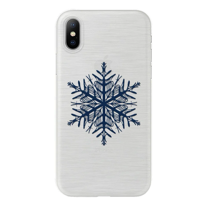 Мягкий чехол из ТПУ с рождественской снежинкой для iPhone X, 6, 6S Plus, 5, 5S, SE, чехол для iPhone 8, 8 plus, 7, 7 Plus, новогодний, рождественский подарок, чехол для телефона