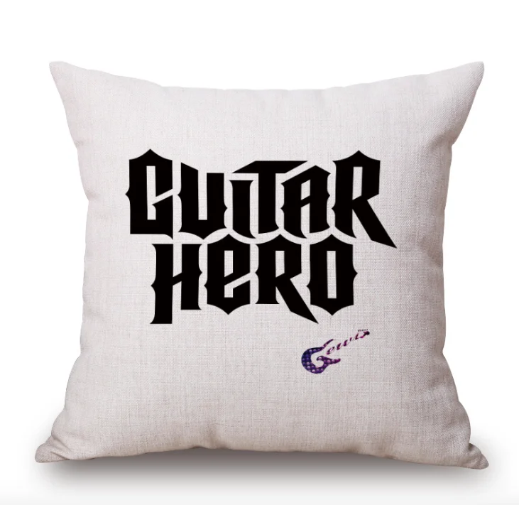 Ретро гитара Hero Rock Music наволочка для тела льняная кровати дивана подушка сиденья