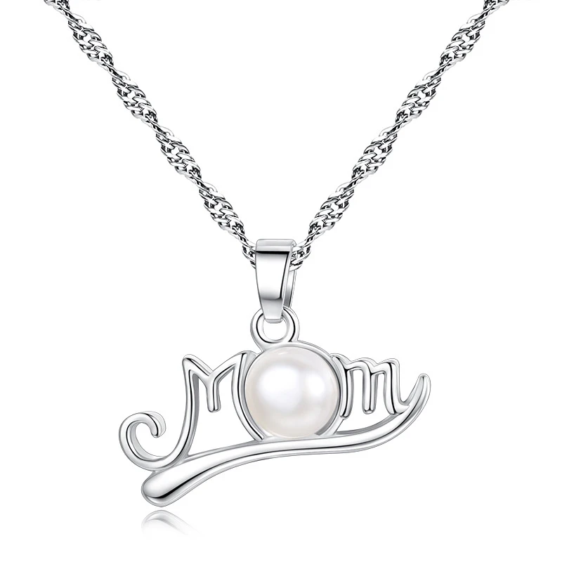 Hainon Love Mom Подарочное ожерелье Серебряный Цвет ювелирное изделие подарок для мамы