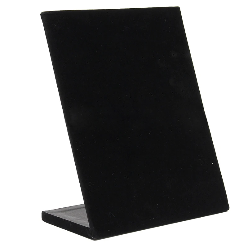 Бархатная витрина 30 пар сережек цветные украшения: черный | Украшения и