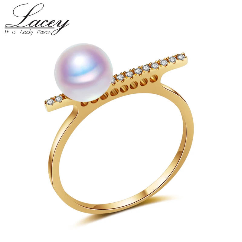 

Real akoya pearl finger rings for women,new design pearl engagement ring love gift,18k gold ring jewelry accessories
