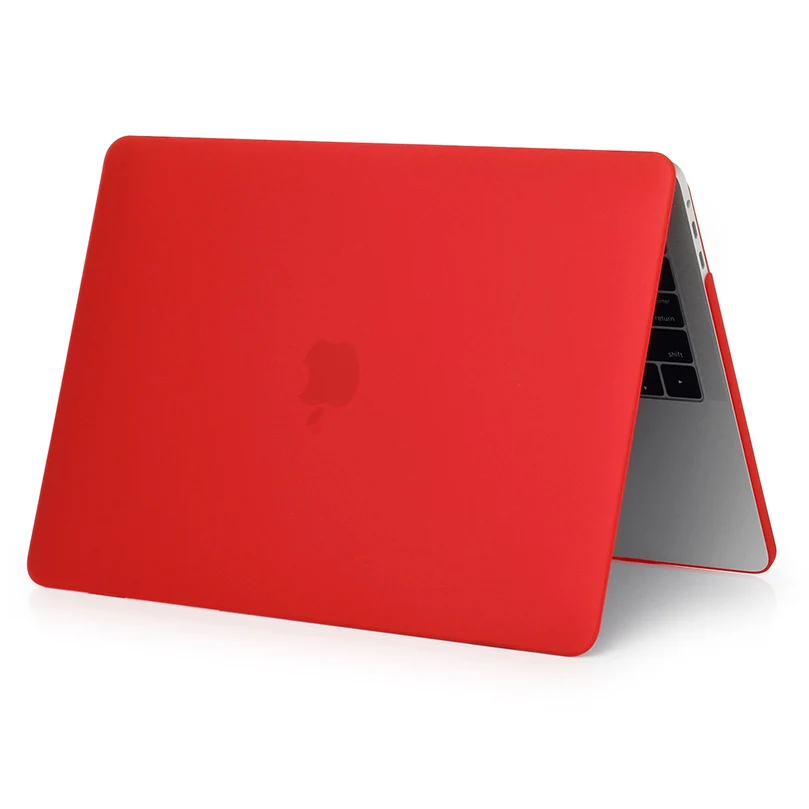 Матовый чехол для ноутбука Apple MacBook Pro retina Air 11 12 13 15 дюймов, для Mac Air 13 Чехол, Pro 13 15 чехол с сенсорной панелью - Цвет: Red-Matte