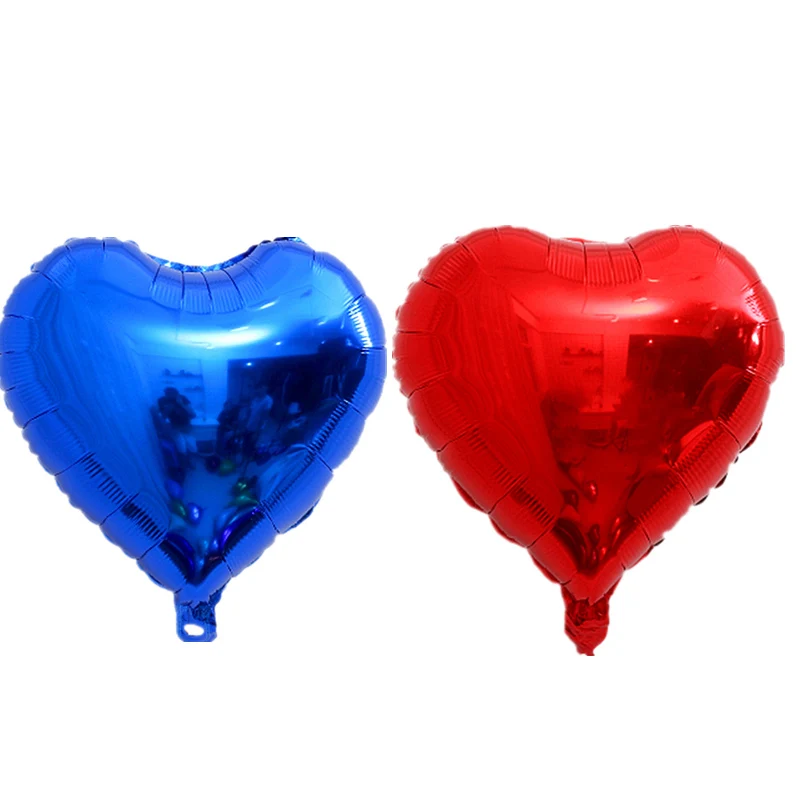 5p blue 5p red 10 шт. 10 дюймов сердце любовь воздушные шары надувные фольгированные шары Свадьба День святого Валентина украшения гелиевый воздушный шар Globos день рождения - Цвет: 5p blue 5p red