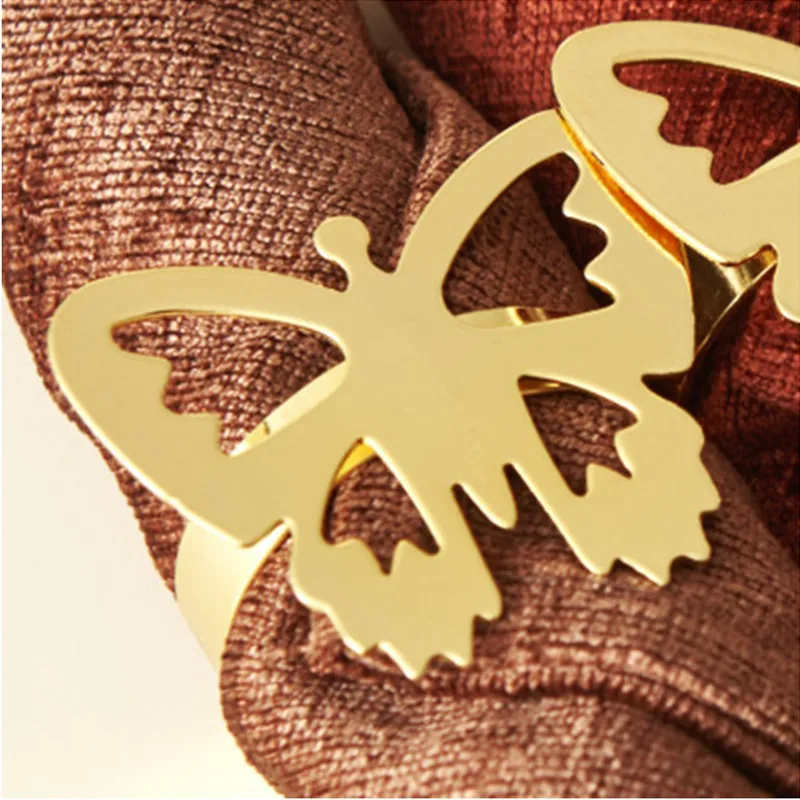 Творческий Европейский 4 шт. Бабочка кольцо Для Салфеток Пряжки для Отеля