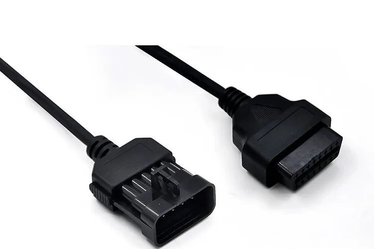 Для Opel 10Pin до 16Pin OBD2 Диагностика расширения автомобиля инструмент Соединительный кабель для Opel 10 PIN OBD/OBD2 сканирующий инструмент кабель
