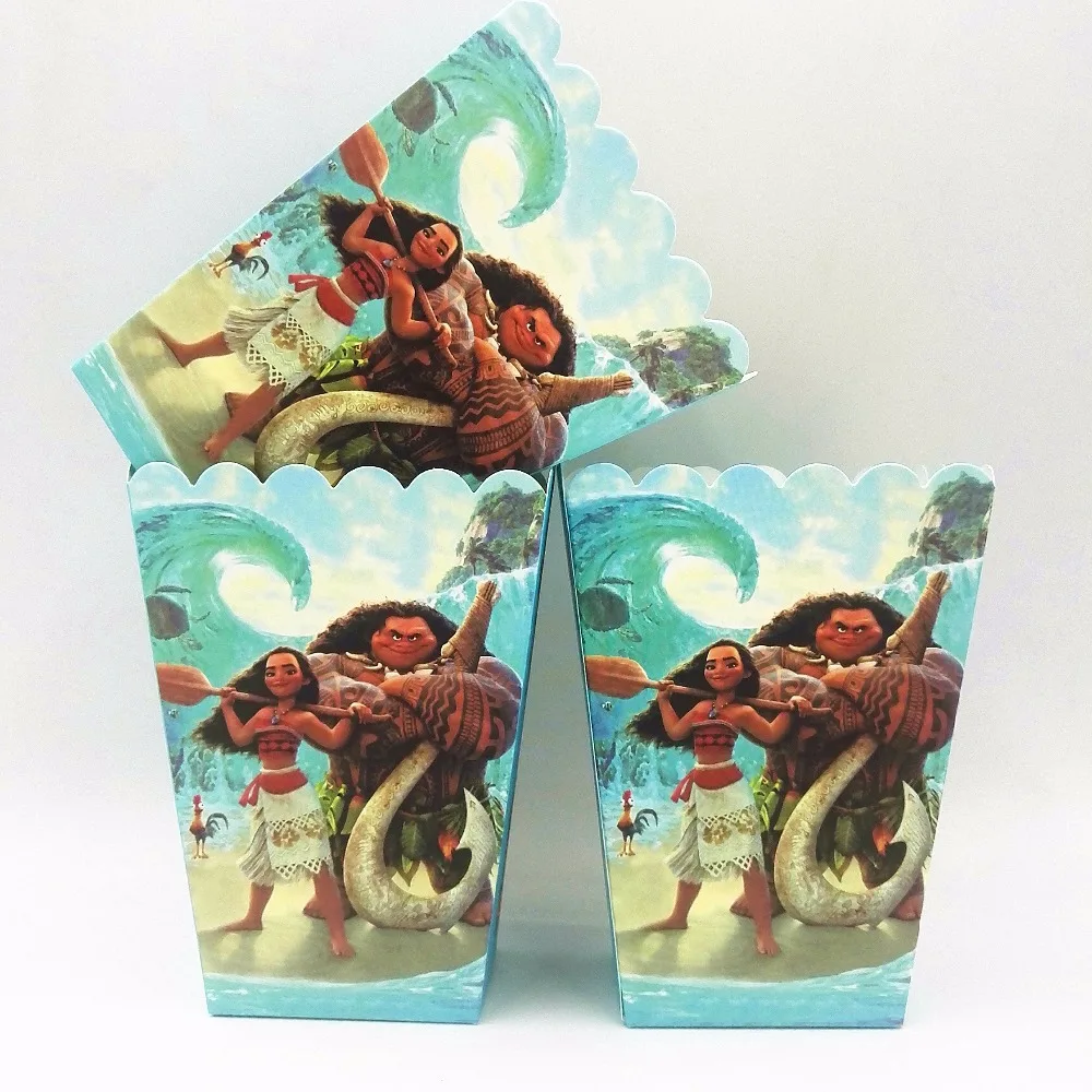 6 шт./компл. забавный моана детские принадлежности для дня рождения коробка