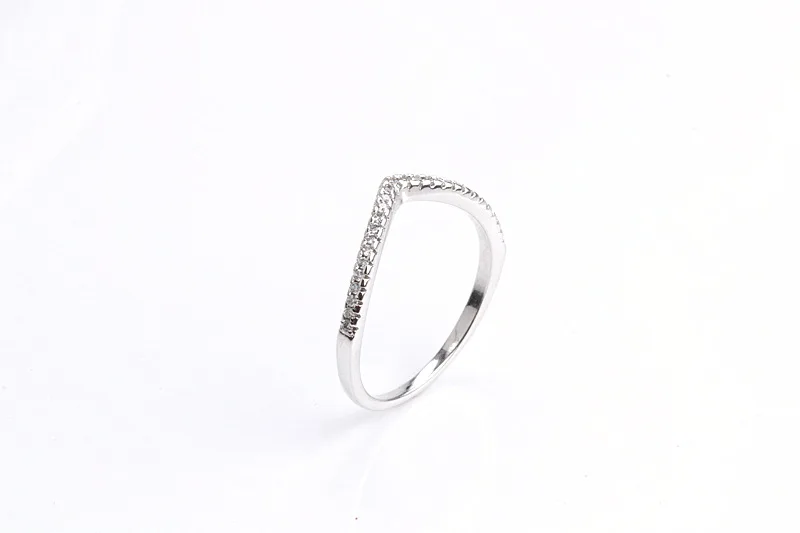 925 Sterling Silver Water Droplet Clear CZ Finger Rings for Women Wedding Engagement Jewelry Girlfriend Gift