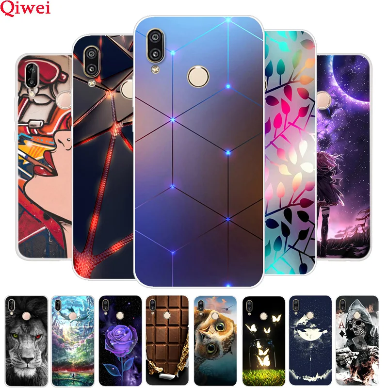 Чехол для Huawei P20 lite силиконовый мягкий чехол из ТПУ с рисунком телефона P20lite |
