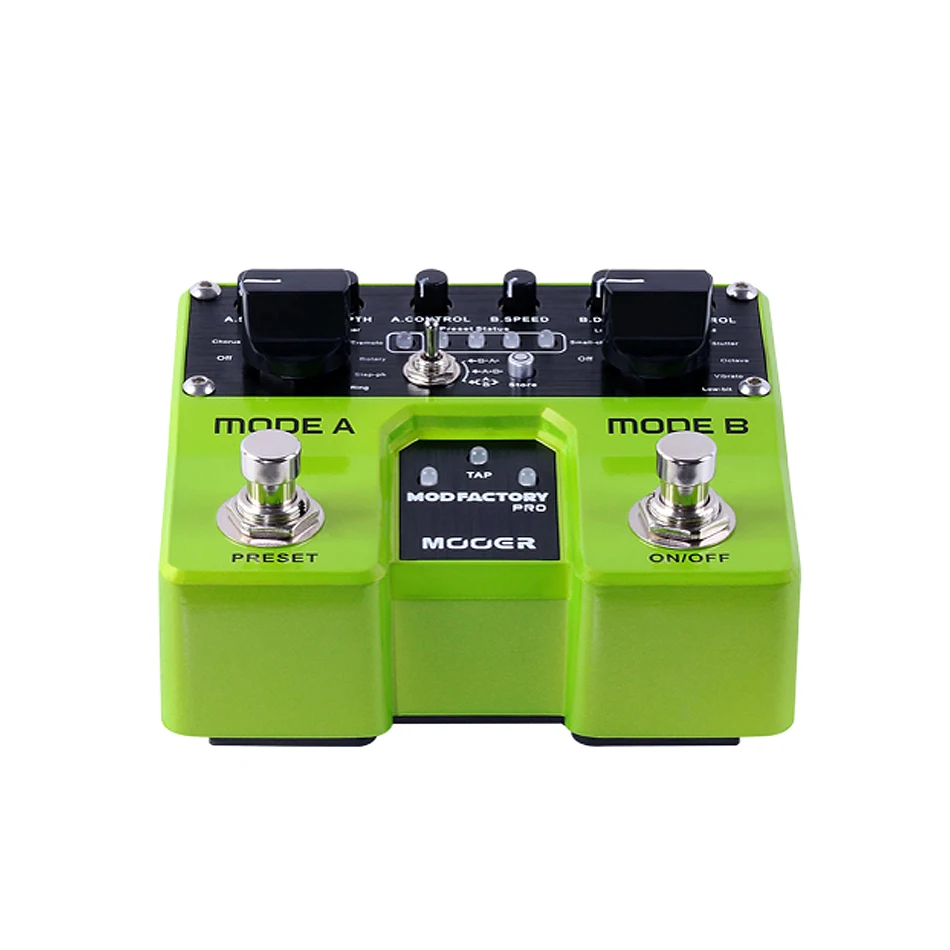 Mooer Mod Factory Pro 2 отдельные обрабатывающие модули, содержащие в общей сложности 16 эффектов модуляции гитарные педали