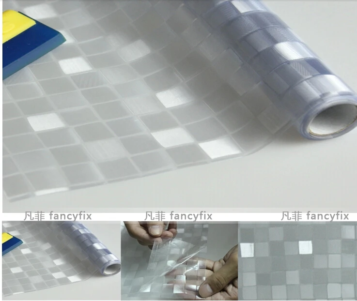 Большая квадратная матовая мозаичная оконная стеклянная пленка для ванной