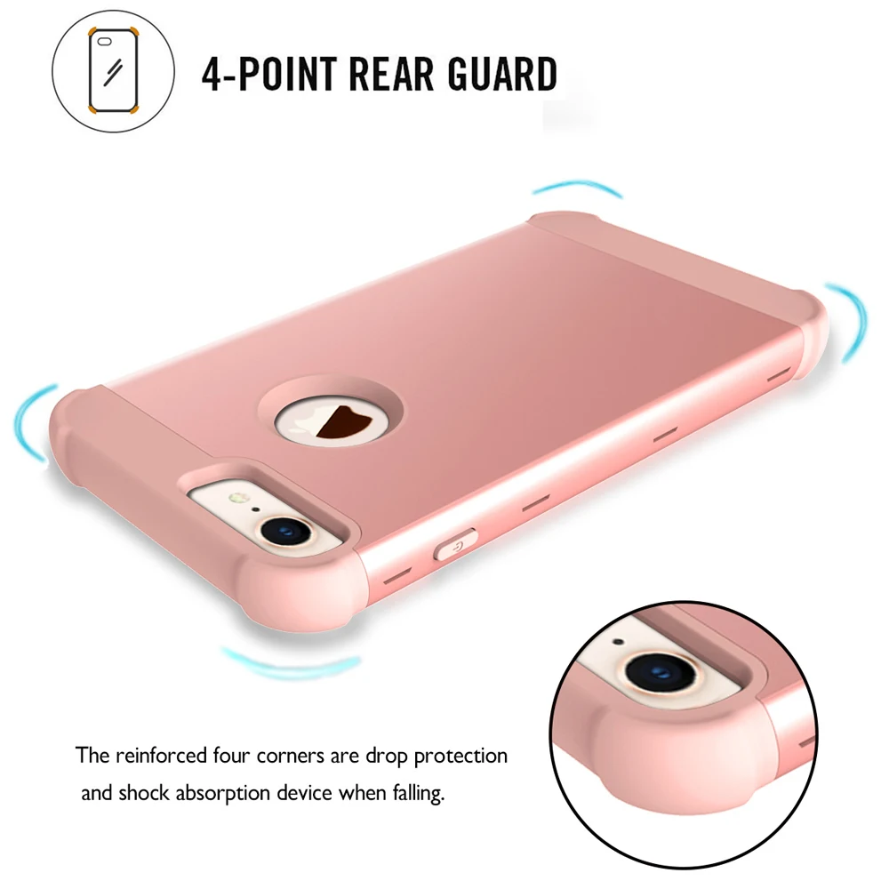 Ударопрочный защитный чехол для Apple iPhone 8/8 Plus ультра-тонкий Твердый Чехол-гибрид