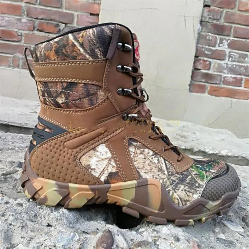 Мужские Водонепроницаемые ботинки для охоты в пустыне; Bionics Camouflage; обувь с высоким голенищем для рыбалки на открытом воздухе; спортивная обувь для скалолазания, кемпинга, альпинизма