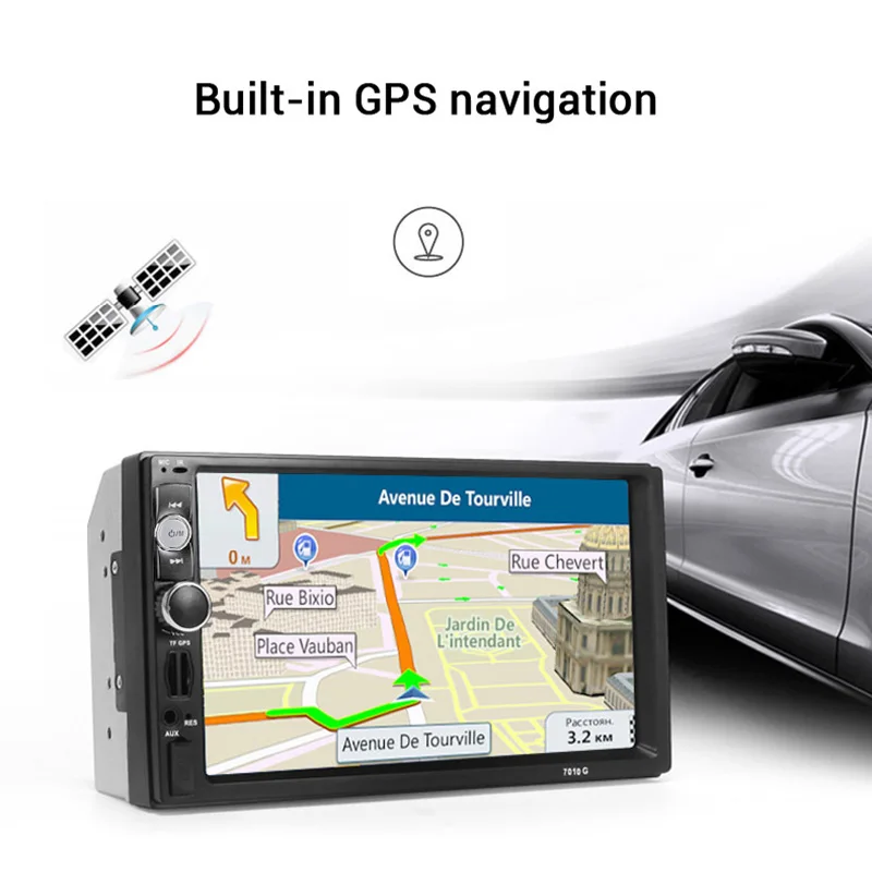 Автомагнитола 2 Din мультимедийный плеер GPS-навигация камера Bluetooth MP4 MP5 стерео